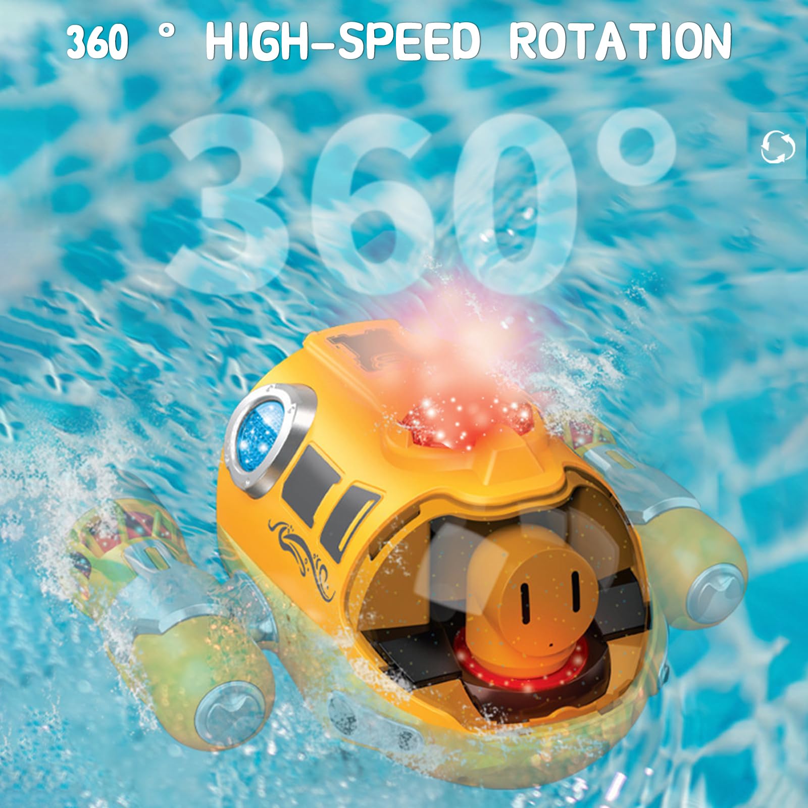 Bateau radiocommandé pour piscines et lacs, 2,4 GHz, bateau à distance avec pulvérisation, fonction lumière, double trémote, bateaux avec télécommande, rechargeables, pour piscine, lac, extérieur