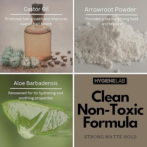 Miniatura 6 de HygieneLab Gel para el cabello para hombre, verificado por EWG, fijación fuerte, acabado mate, textura ligera, aroma de sándalo, fórmula limpia no