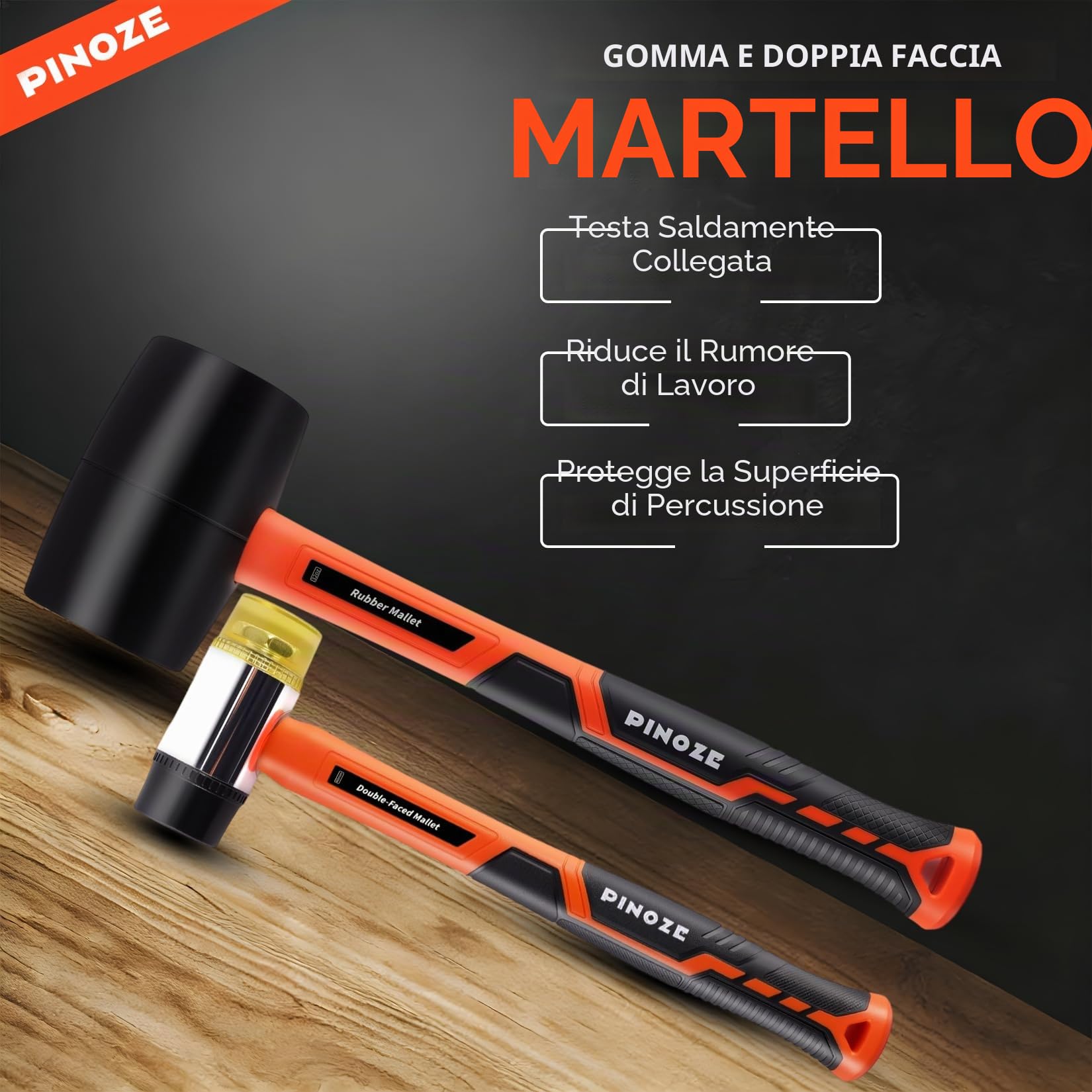 PINOZE Set di 6 martelli
