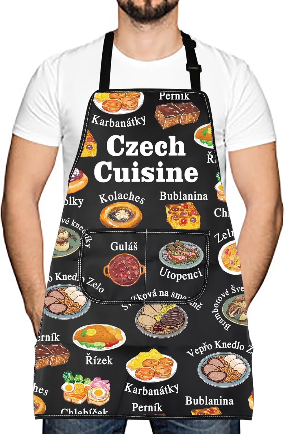 チェコ料理エプロン チェコ料理愛好家ギフト チェコ共和国 クッキー 食通テーマ 新しいホームギフト デザートグッズ
