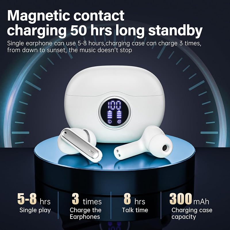 Wireless earbuds, Bluetooth 5.3 Ear buds Headphones with Digital Display image 3