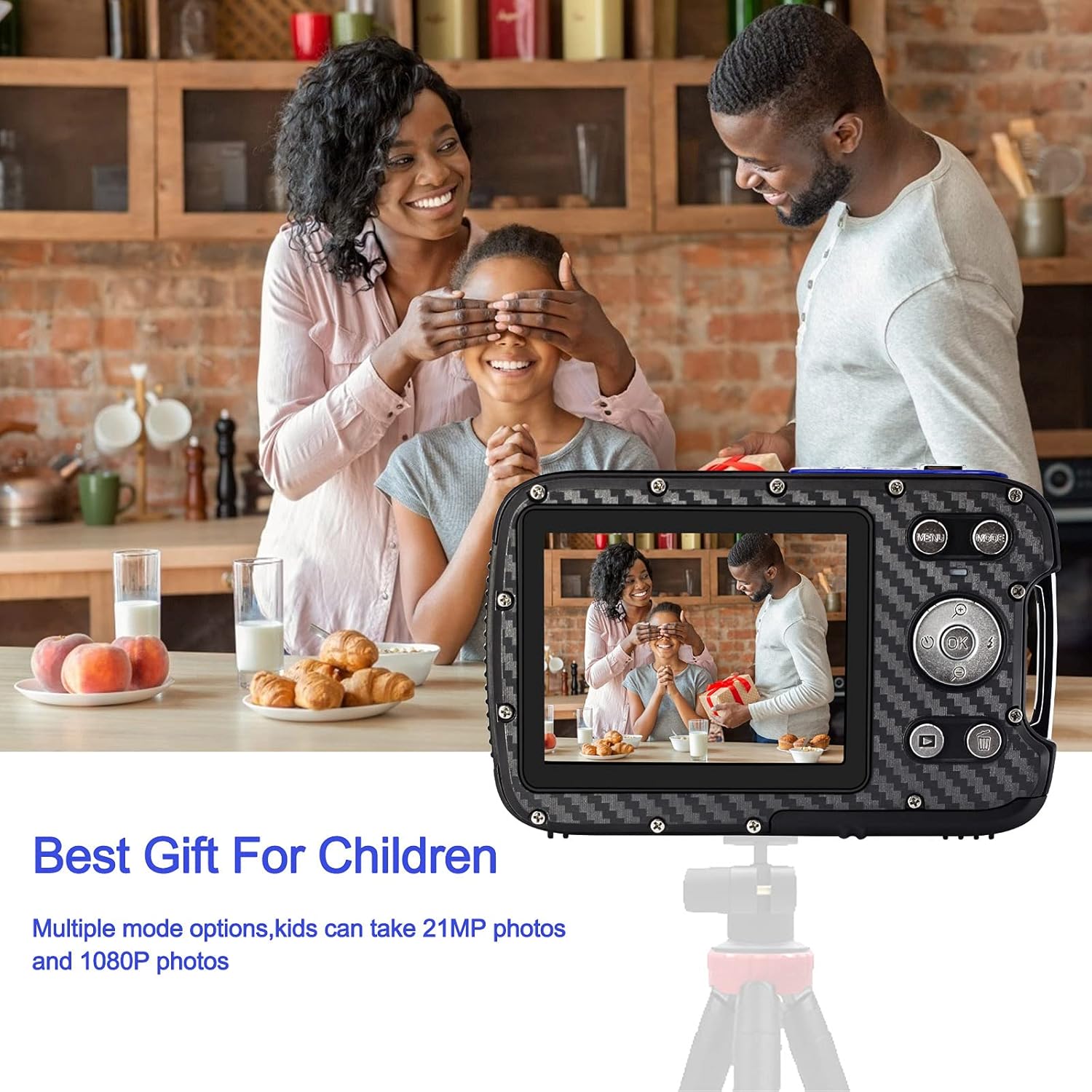 waterproof camera lovpo 16ft underwater camera full hd 1080p 21mp kids digital camera with 2 8 lcd screen 8x digital zoom shoot camera for snorkelin