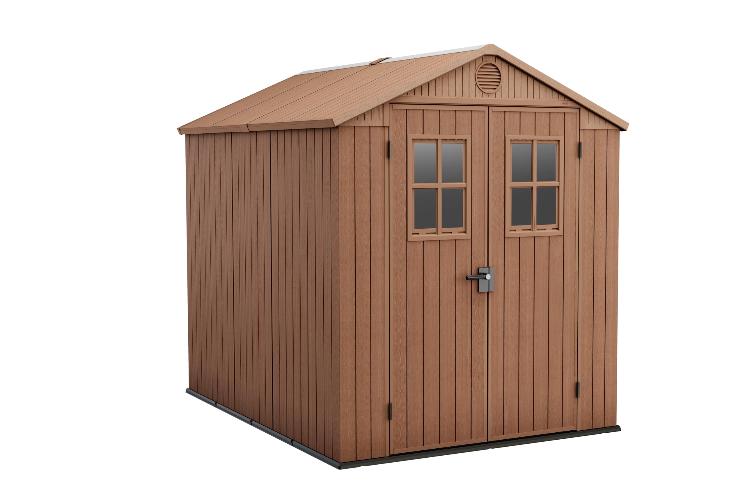 Keter Darwin - Caseta de jardín de 6 x 8 cm, Efecto Madera, marrón, 190 x 244 x 221 cm