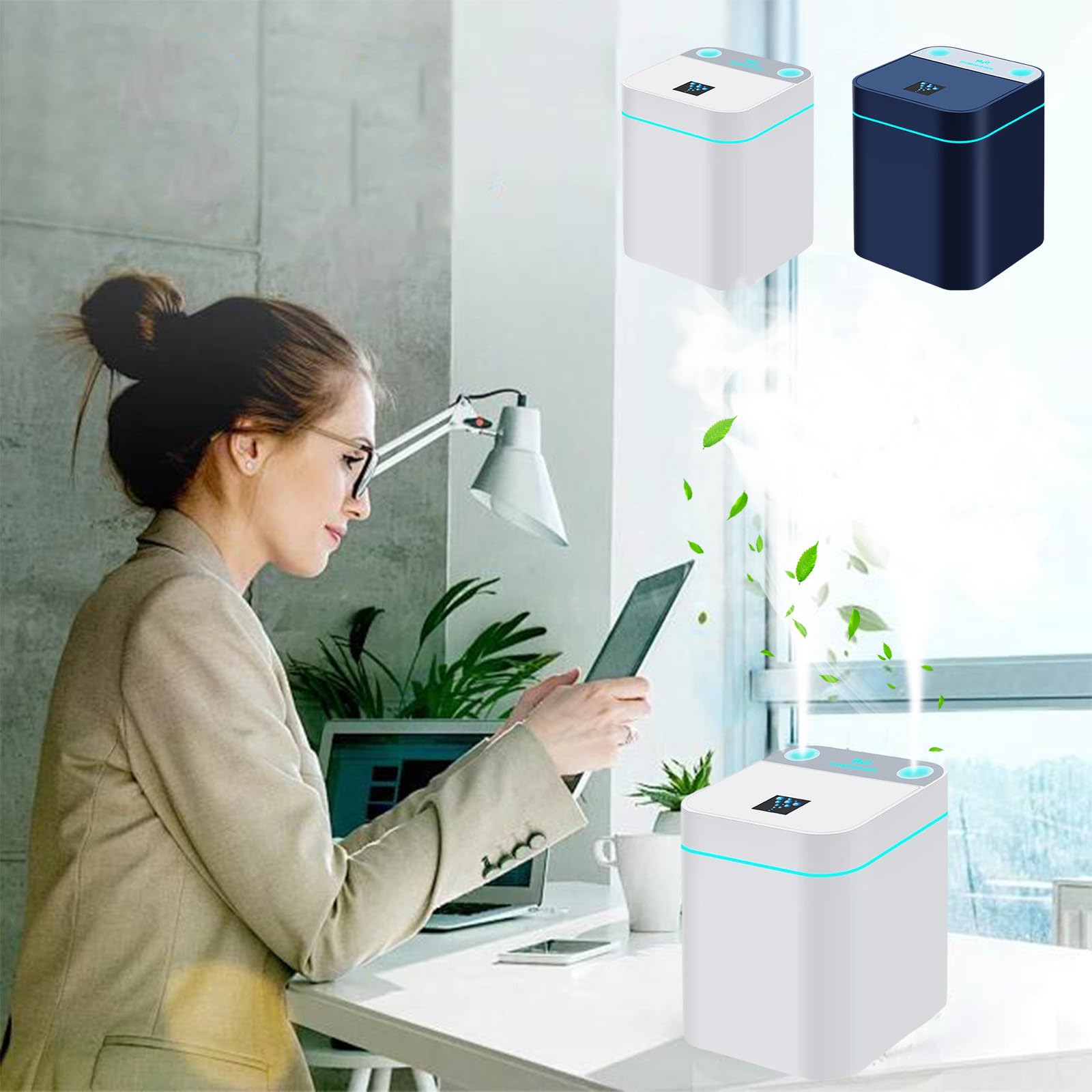 2 Liter Large Capacity Dual Nozzle Humidifier Usb Humidifier Desktop Humidifier With Led Colorful Lights For Office Bedroom And Living Room, Humidifier For Plants, My Orders, Deals