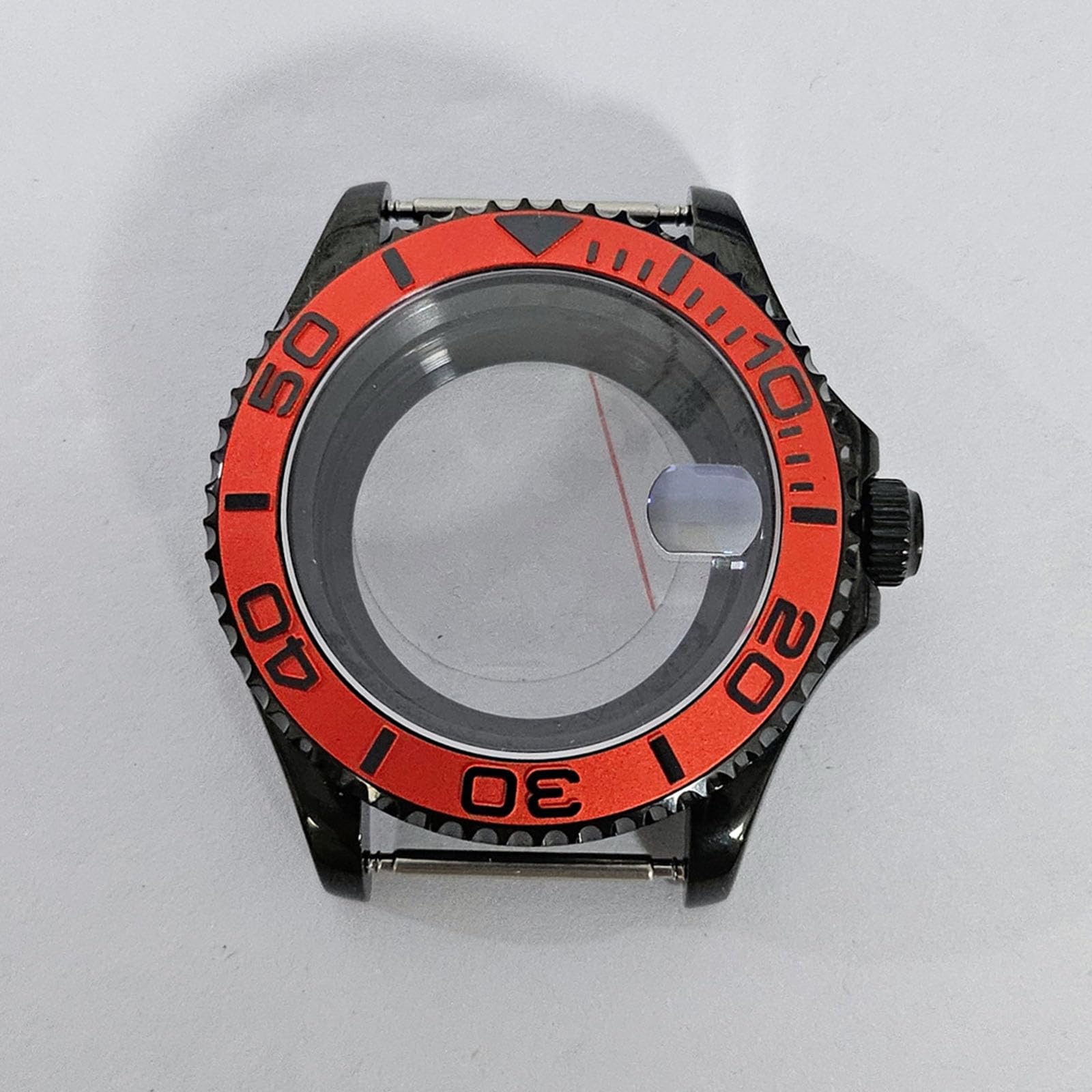 40 mm Uhrengehäuse Saphirkristallglas Passend für NH35 NH36 NH34 2824 8215 Uhrwerke, 28,5 mm Zifferblatt Uhrenreparaturteile (D Glass Bottom Cover)