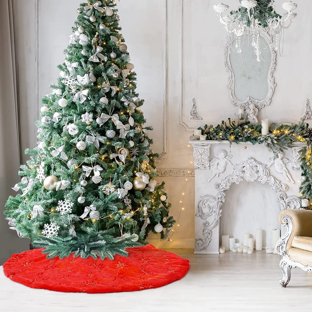 Weihnachtsbaum Rock 72x23cm - Gestrickte Abdeckung Für Christbaumständer