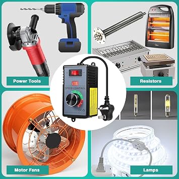 Jadeshay Voltage Regulator,4000W AC 220V SCR Speed Controller Electric Drills Angle Grinders Voltage Regulator Governor Dimmer Thermostat Motor Fan Speed Controller