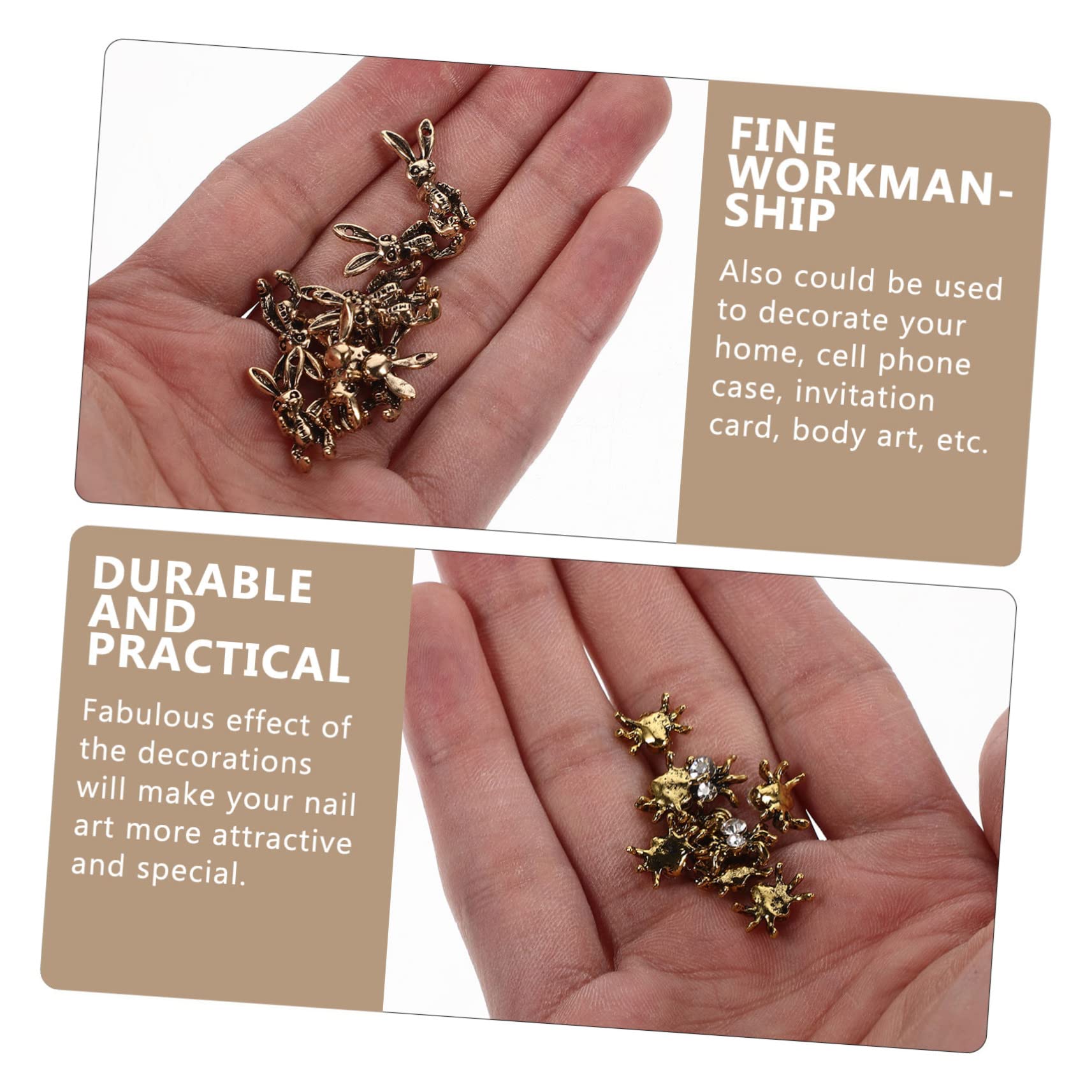 5 Set Gioielli Con Diamanti Per Unghie Fascino Delle Unghie Buio Metallico Decorazioni Unghie Fake Nails Ciondoli Per Unghie Di Ragno Ciondoli Per Unghie 3d Metallo 30 Pezzi*5