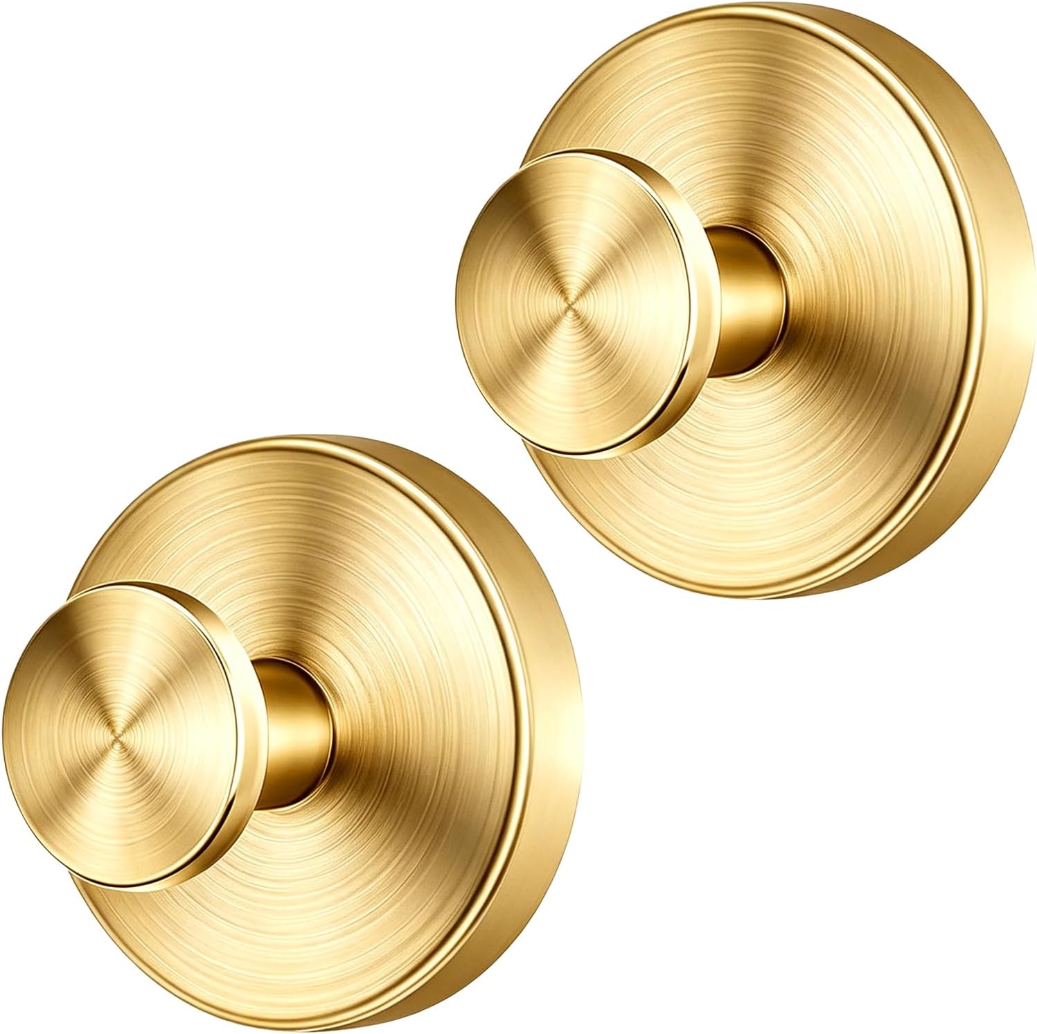 2026 Upgraded Drill-Free Suction Cup Hooks, Stainless Steel Shower Hooks for Bathroom, Glass, Mirror & Wall, Heavy Duty Towel Holder, Removable Waterproof Hooks(2GOLD)