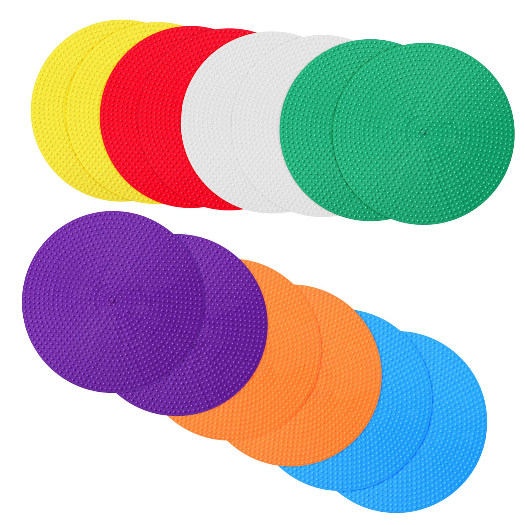 POPETPOP 14 Pcs Agility Training Floor Spots Non Slip Round Markers for Basketball Soccer Practice Lightweight Classroom Equipment Durable Soft for Sports Drills
