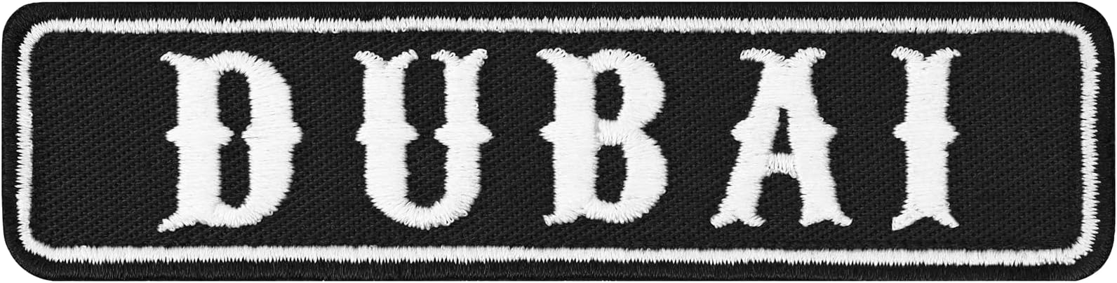Dubai Patch Biker Rankpatch United Arab Emirates Motorcycle Patch Applique to sew on or Iron on | Dubai Badge for All Fabrics and Leather | Sticker for Clothing | 3.94x0.98 in