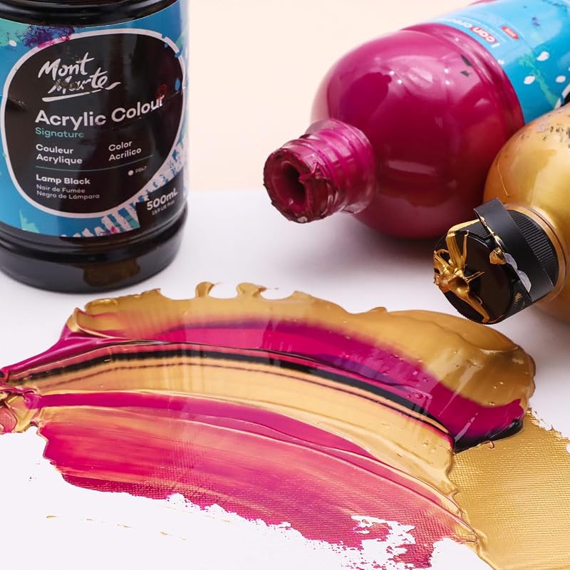 Mont Marte Akrilfesték Arany 500ml - Fényes, Tartós Szín Festéshez