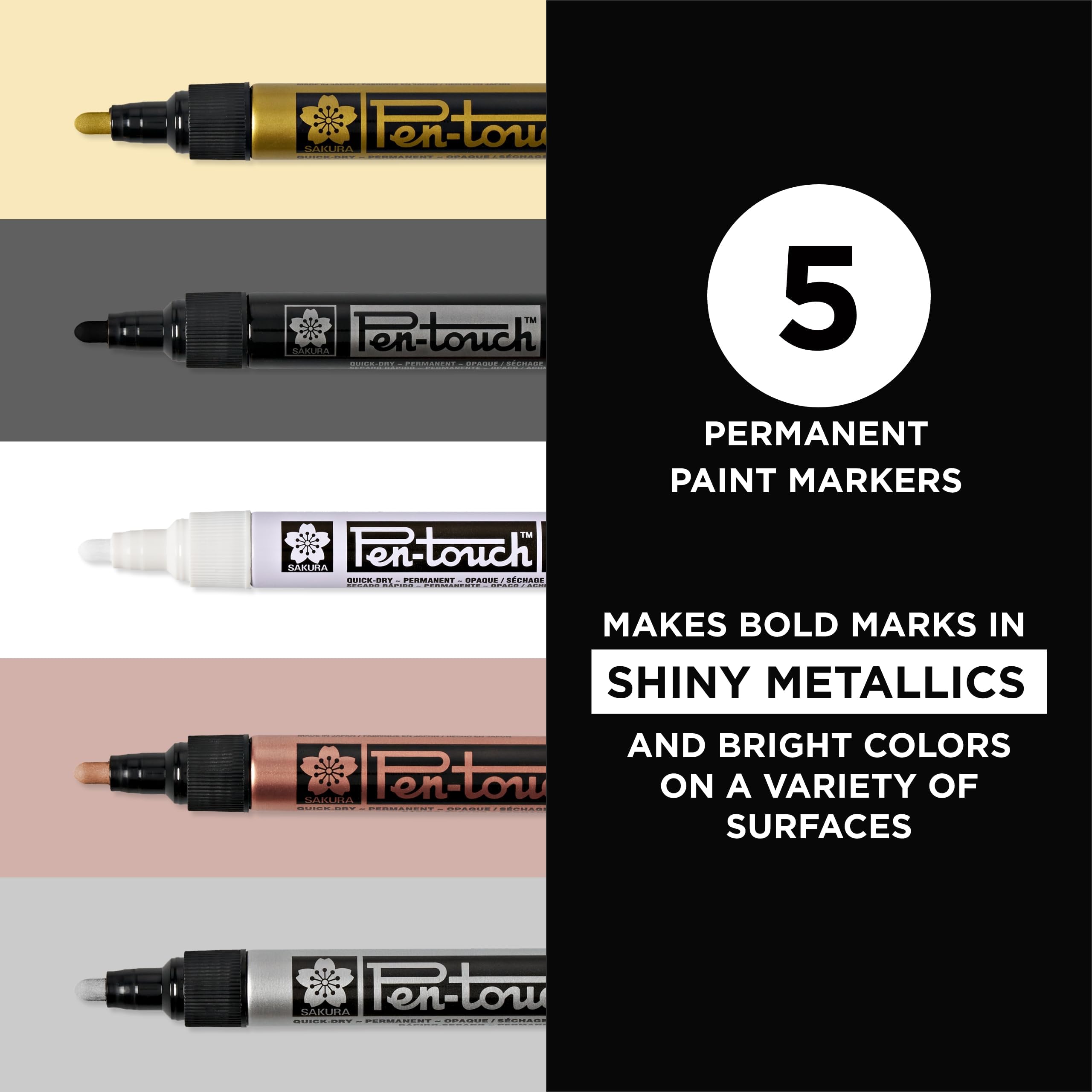 Amazon | Sakura 42591 5-Piece 2.0mm Pentouch Paint Marker, Medium