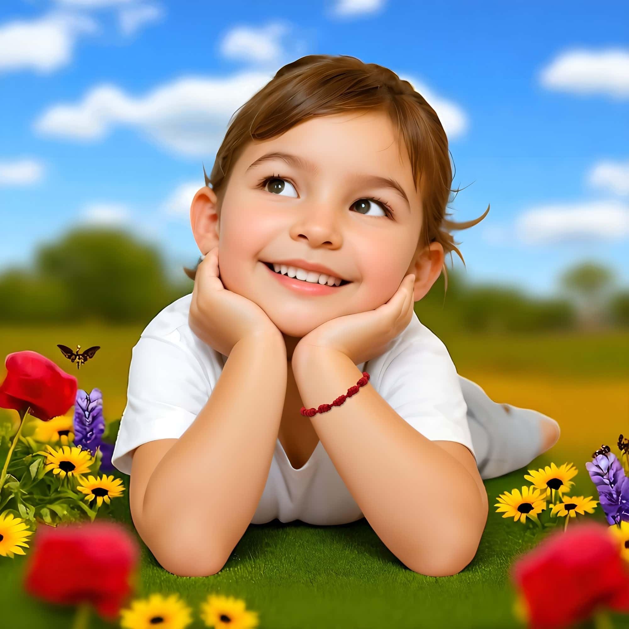 Pulsera 7 chakras con nudos roja bebés niños - Contra el mal de ojo - Hilo rojo protección energía negativa - Amuleto para la buena suerte - Talla pequeña