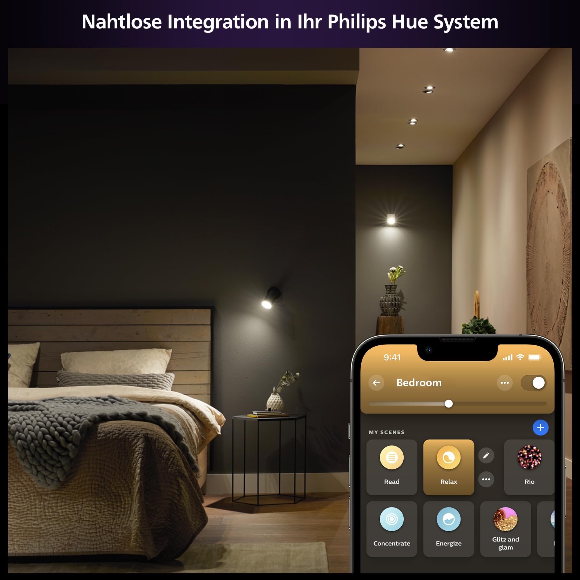Philips Hue White Ambiance MR16 LED Lampe 2er Pack, dimmbare LED Lampen für das Hue Lichtsystem mit allen Weißtönen, smarte Lichtsteuerung über Sprache und App