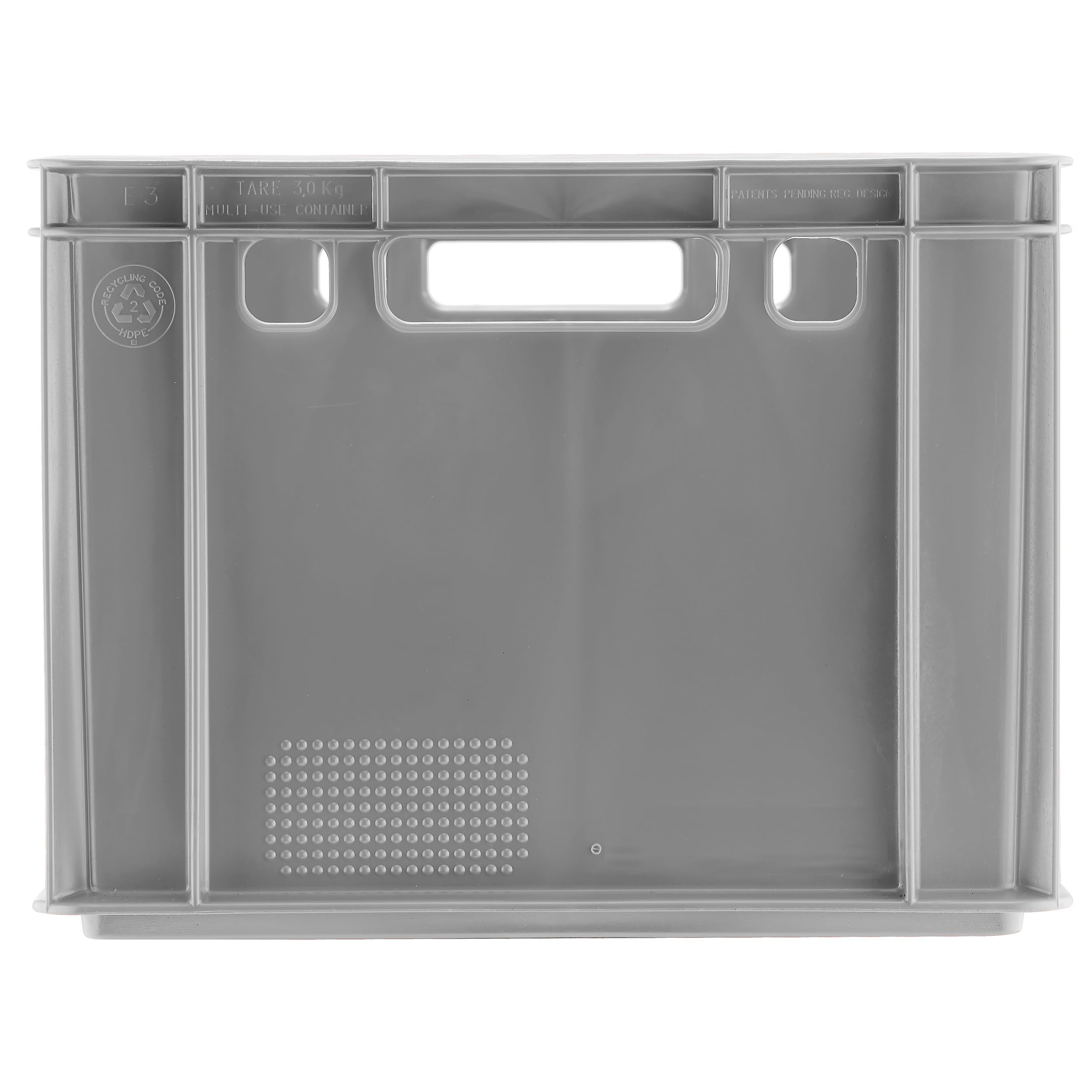 Fleischkiste E3 4er Set Eurobox 60x40x30cm Grau Stapelbar Lagerkiste Robust | BURI, lebensmittelecht, Made in Germany, Metzgerkiste, Lagerkiste, robuster Kunststoff, Transportbox, Industriekiste