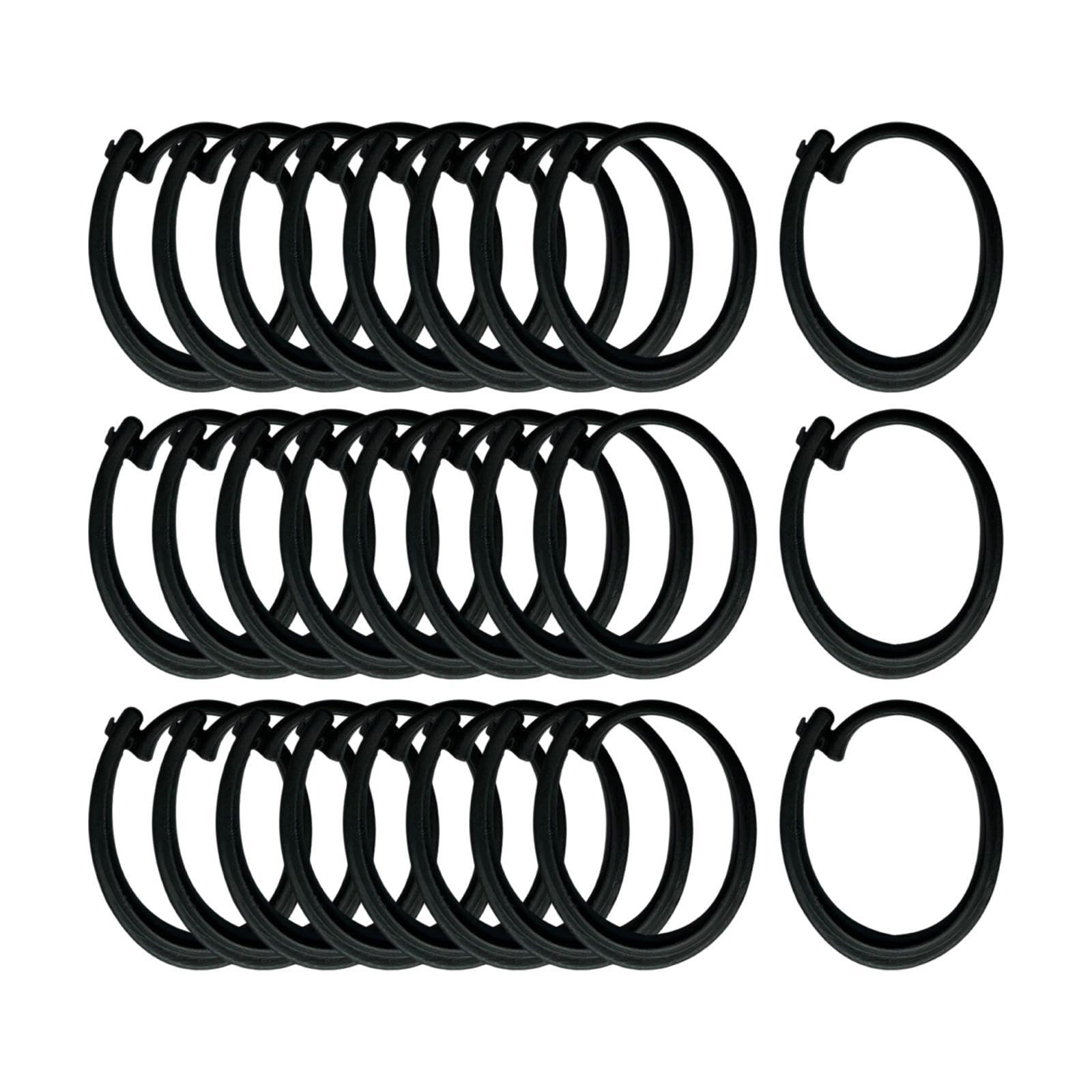 F Fityle 30pcs Gazebo Curtain Hooks Track Hooks Black Curtain Rings Sturdy Easy to Install Black Gazebo Accessories for Sidewall Garden Mesh Screen Backyard Outdoors,Style A-30pcs