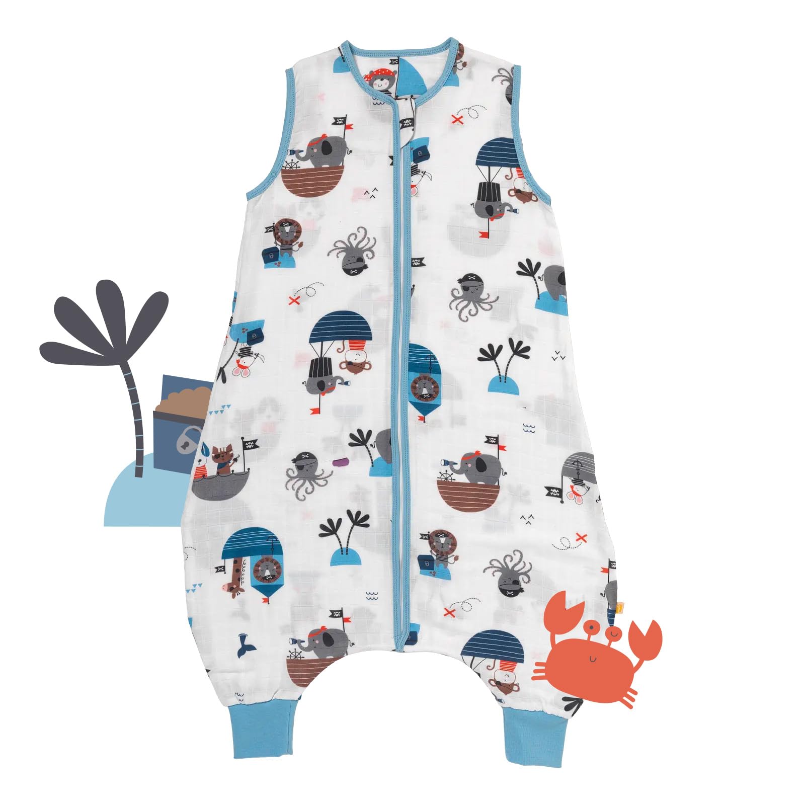 schlummersack Baby Kinder Schlafsack Sommer | mit Füßen, dünn, Sommerschlafsack, 0.5 Tog