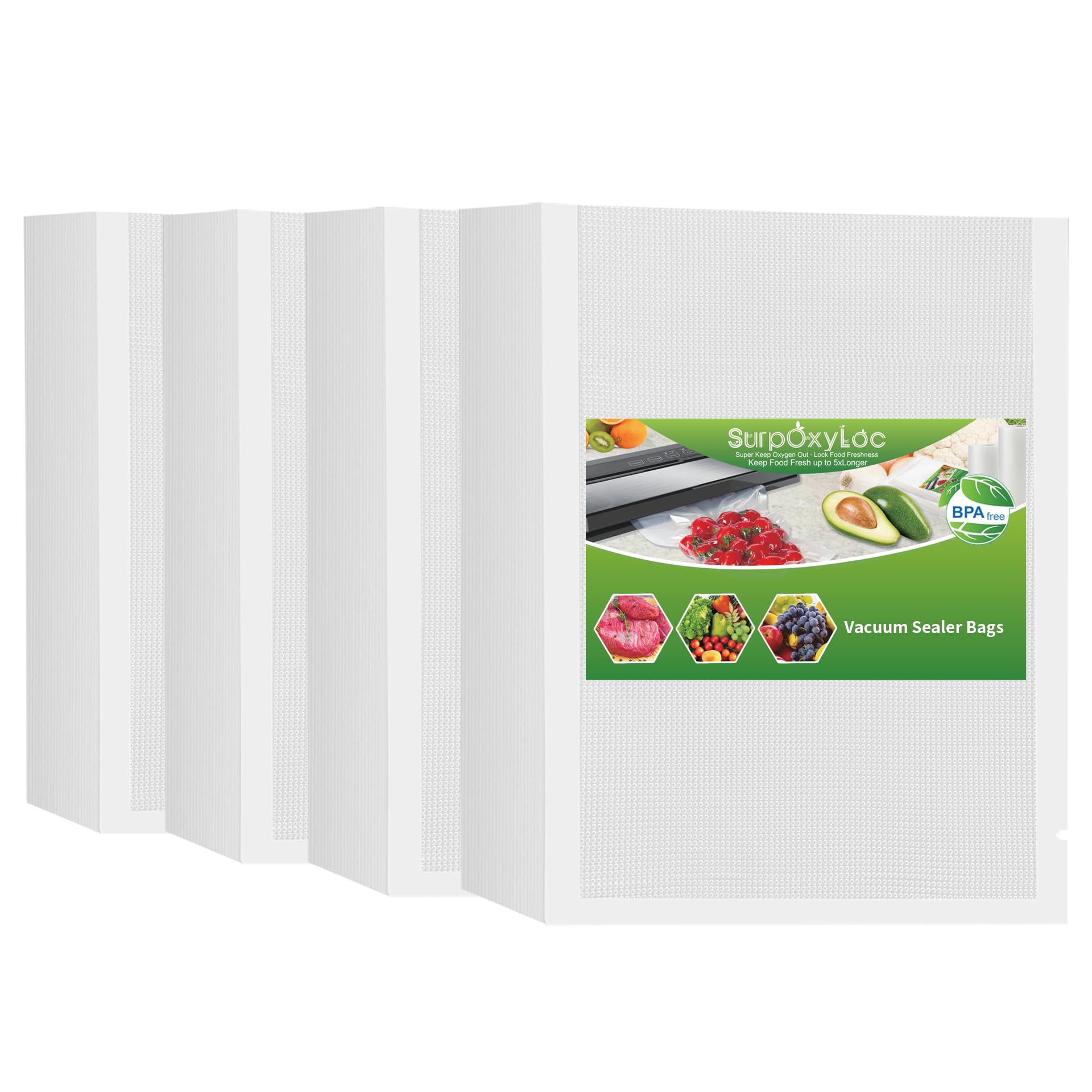 400 Bolsas 20x30cm Bolsas Vacio Alimentos,Bolsas Envasar al Vacio Alimentos Sin BPA