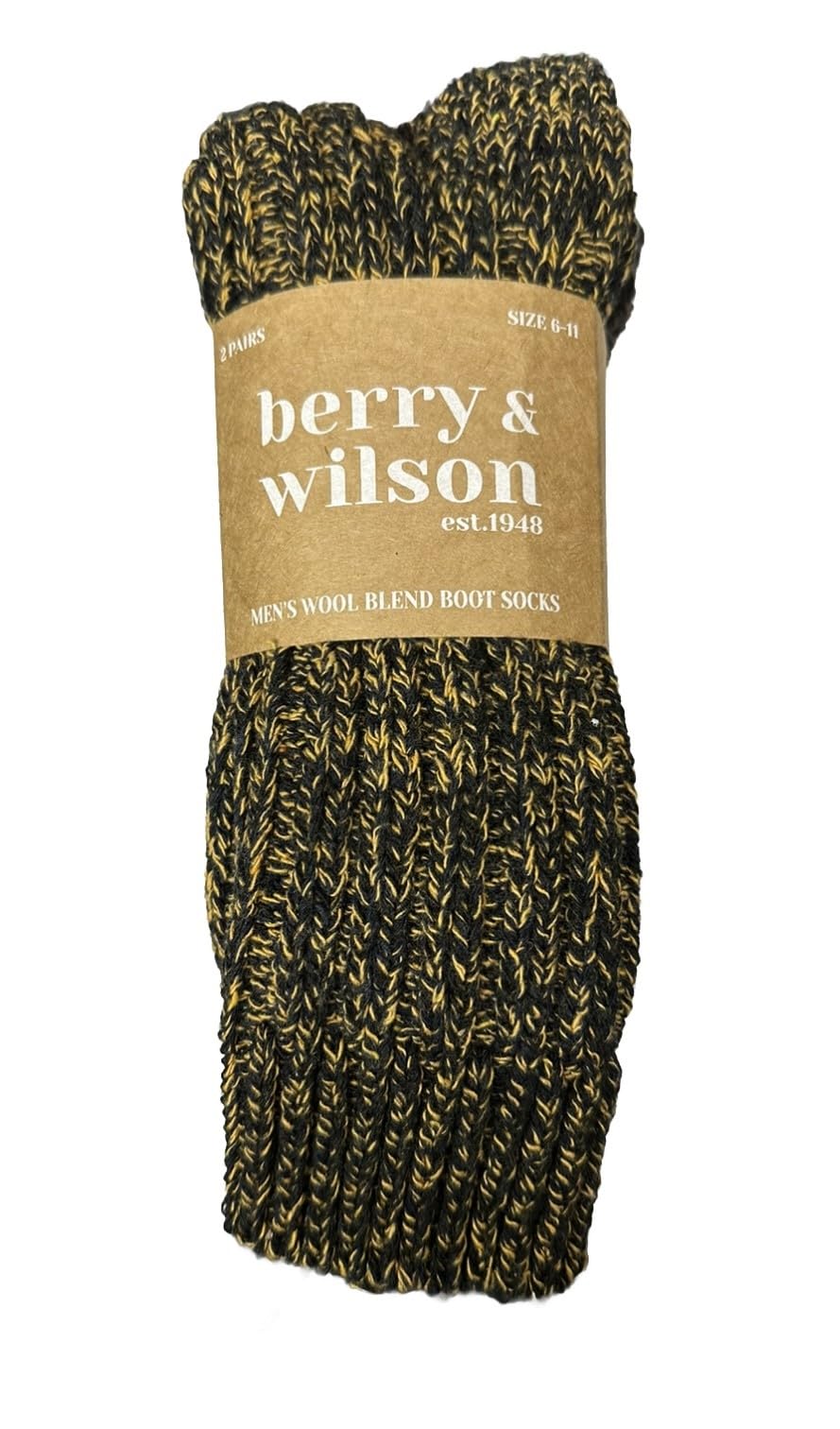 Sponsored Ad – 2 Pairs Men’s Super Comfort Wool Boot Socks With Comfort Rib Leg & Soft Grip Top