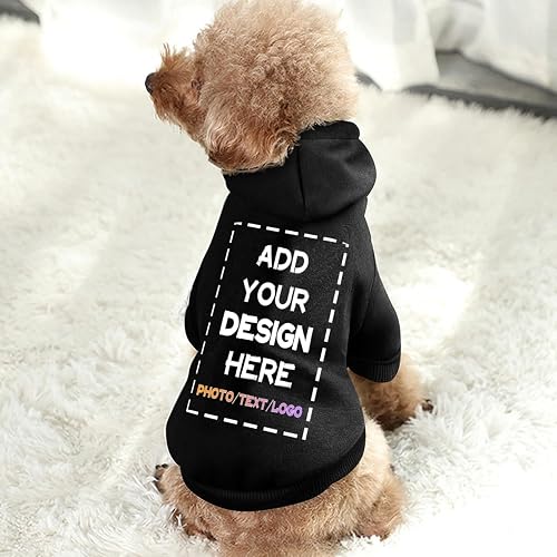Sudadera Personalizada para Mascotas con Texto de Foto de Nombre, Sudadera Personalizada para Perros