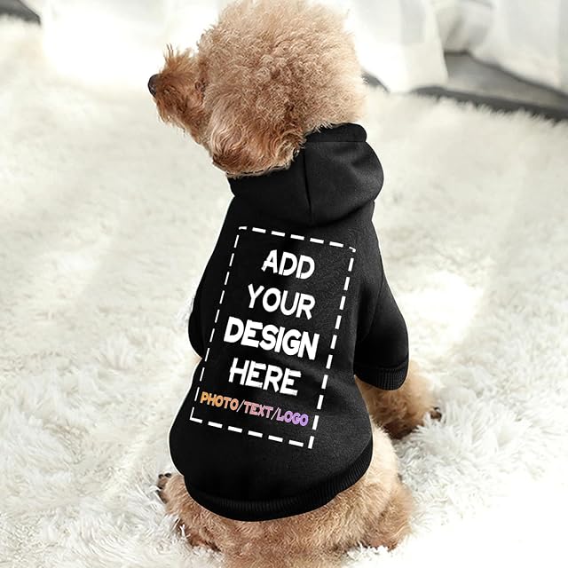 Sudadera Personalizada para Mascotas con Texto de Foto de Nombre, Sudadera Personalizada para Perros