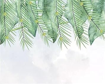 Amazon Co Jp 3dアート壁画カスタマイズ壁紙 モダンでシンプルな緑の葉のつる リビングルームのベッドルームの子供部屋の背景の装飾のための不織布の壁紙 0x140cm Diy 工具 ガーデン