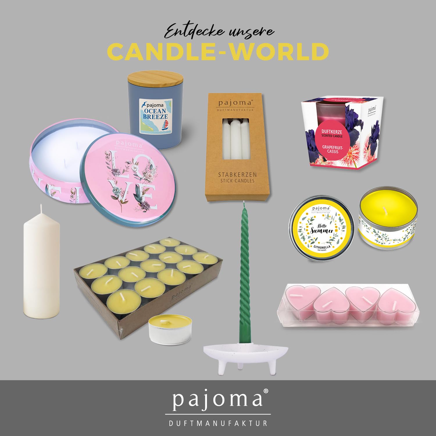 pajoma® Set di 12 candele a bolle, in 20% cera di soy + 80% paraffina, durata circa 25 ore, altezza 6 cm, diametro 6 cm, peso cera, 160 g, candela di cera di soia etica per decorazioni per la casa