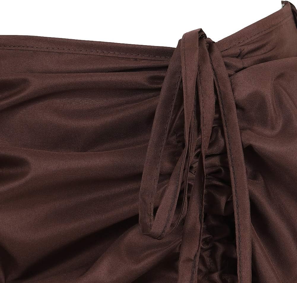 frawirshau Women's Steampunk Victorian Skirt Pirate Ruffle High Low Skirts Cosplay Costume - Image 5