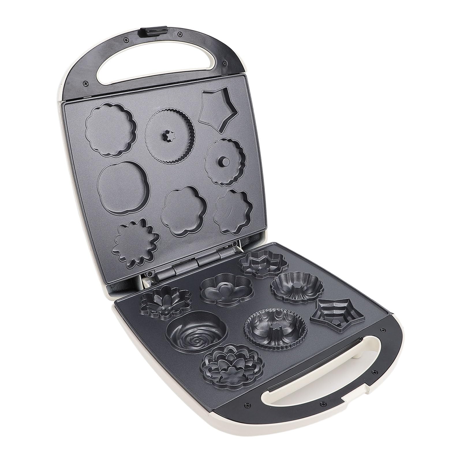 Macchina per Biscotti a 8 Fori, Macchina per Pancake Riscaldante a Doppia Faccia da 1000 W Multiforme, Macchina per Colazione Antiaderente per Biscotti, Torte, Ciambelle, (Spina