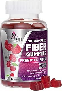 Prebiotic Fiber Gummies - Sugar Free 4g Gummy Fiber Supplement for Adults Digestive Health & Regularity Support - Natural ...