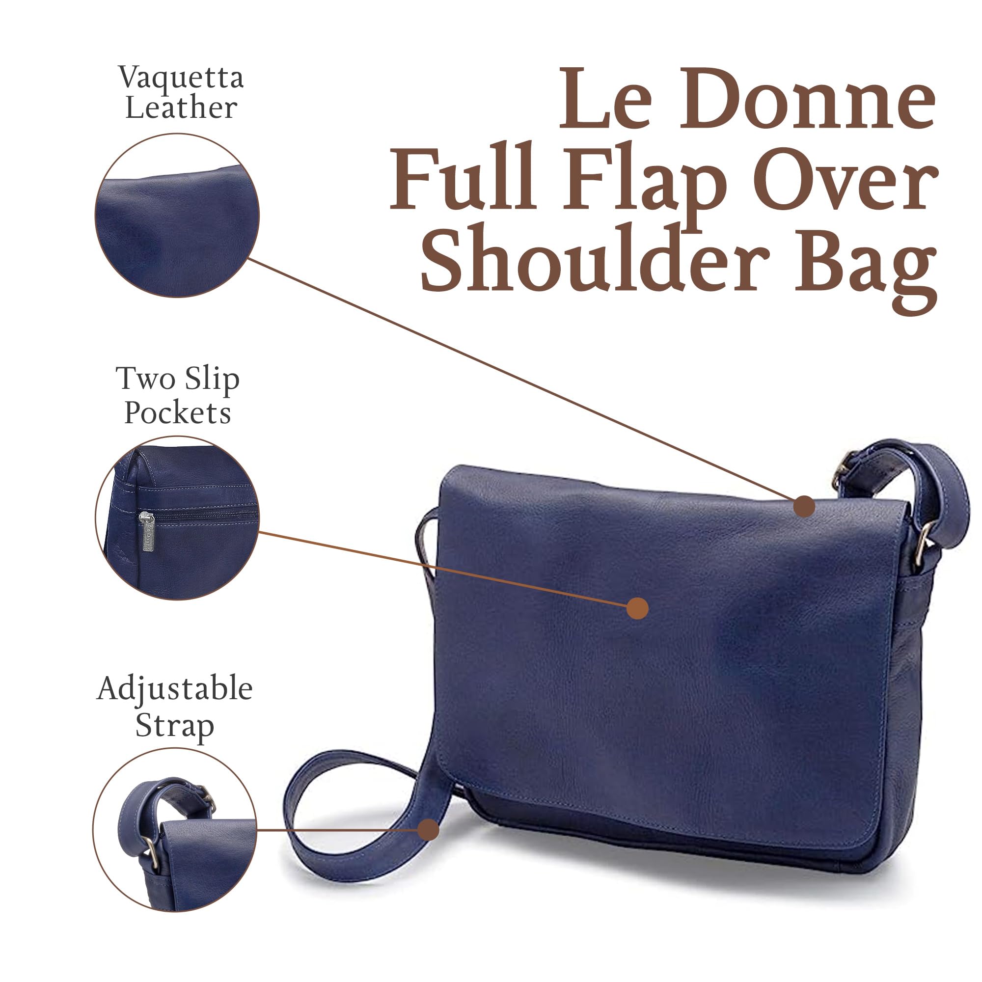 Amazon.com: Le Donne® Leather: Shoulder Bags