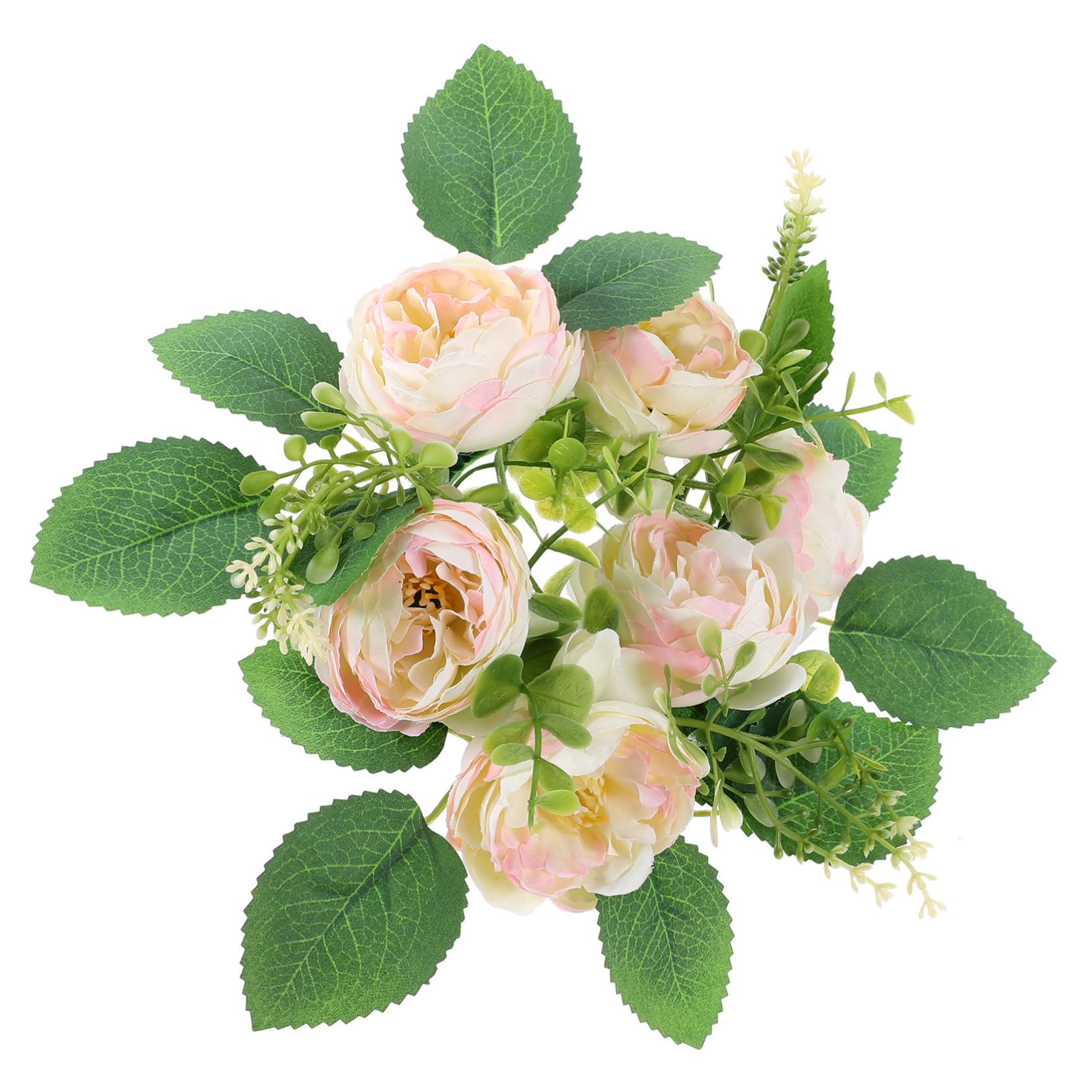 Cabilock 4 Guirnaldas De Velas Pilar De Flores De Peonía Artificiales Decoración Elegante para El Centro De Mesa De La Fiesta En El Hogar.