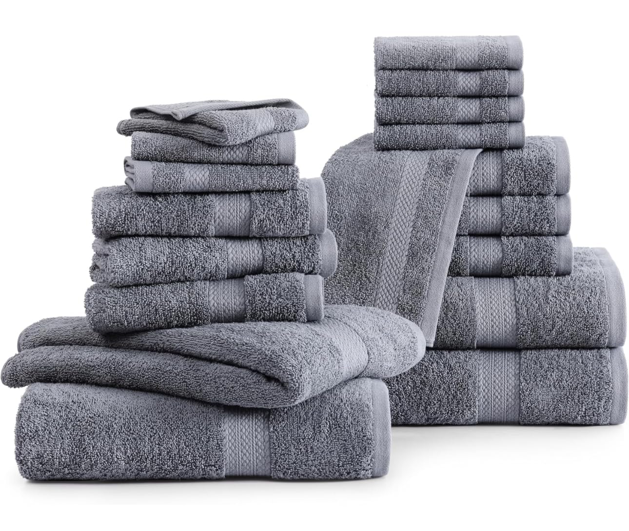 100 Organic Turkish Cotton 700 GSM Strabellalife 6-Piece Towel Set - 2 Bath Towels 2 Hand Towels and