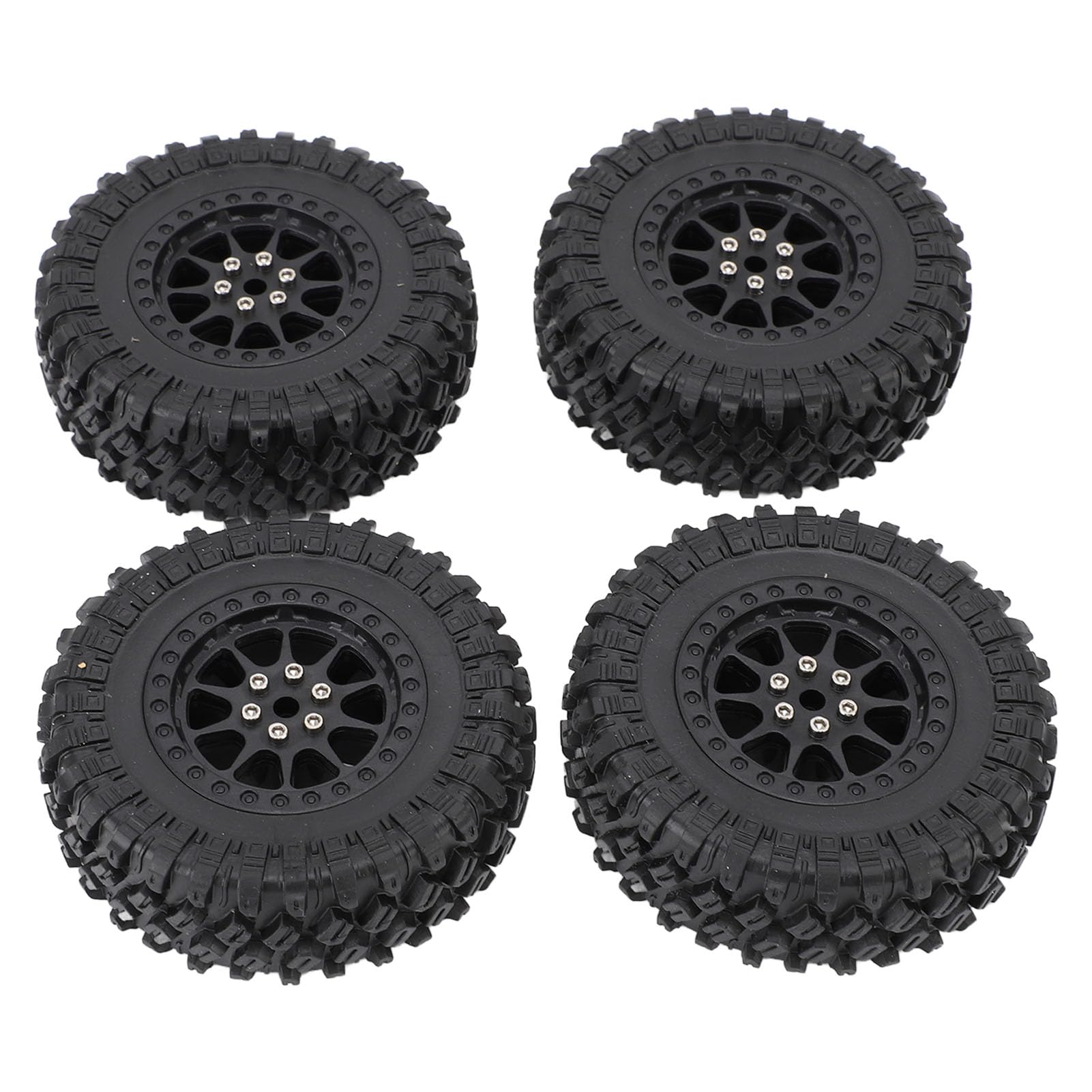 CFTGIW RC Car Tires Rubber Sturdy Remote Control Pickup Truck Wheel Tires Replacement for MN82 Excellent Materials Rubber Whe RC Car TiresRC Wheel TiresRC Pickup Truck (Black) - Image 3