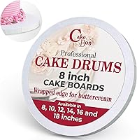 Vista 30 de Cakebon Tablas para tartas – Tambores resistentes de 1/2 pulgada de grosor – Bordes rectos profesionales lisos de 10 pulgadas, color plateado