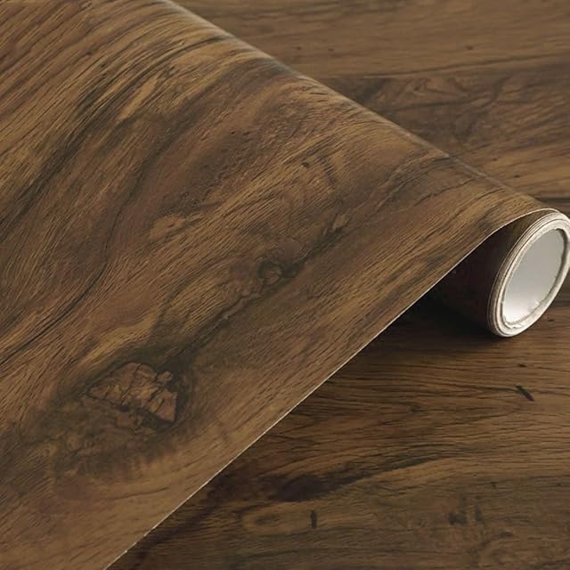 WADDLLCOR Faux Wood Grain Contact Paper Self Adhesive Vinyl Self Adhesive Shelf Liner Drawer Furniture Countertop Cabinet Sticker 16" x 78.7"