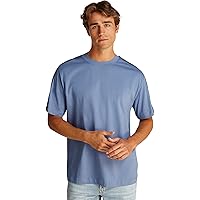 Calvin Klein Uomo T-Shirt Maniche Corte Logo Tape Tee con Scollo Rotondo