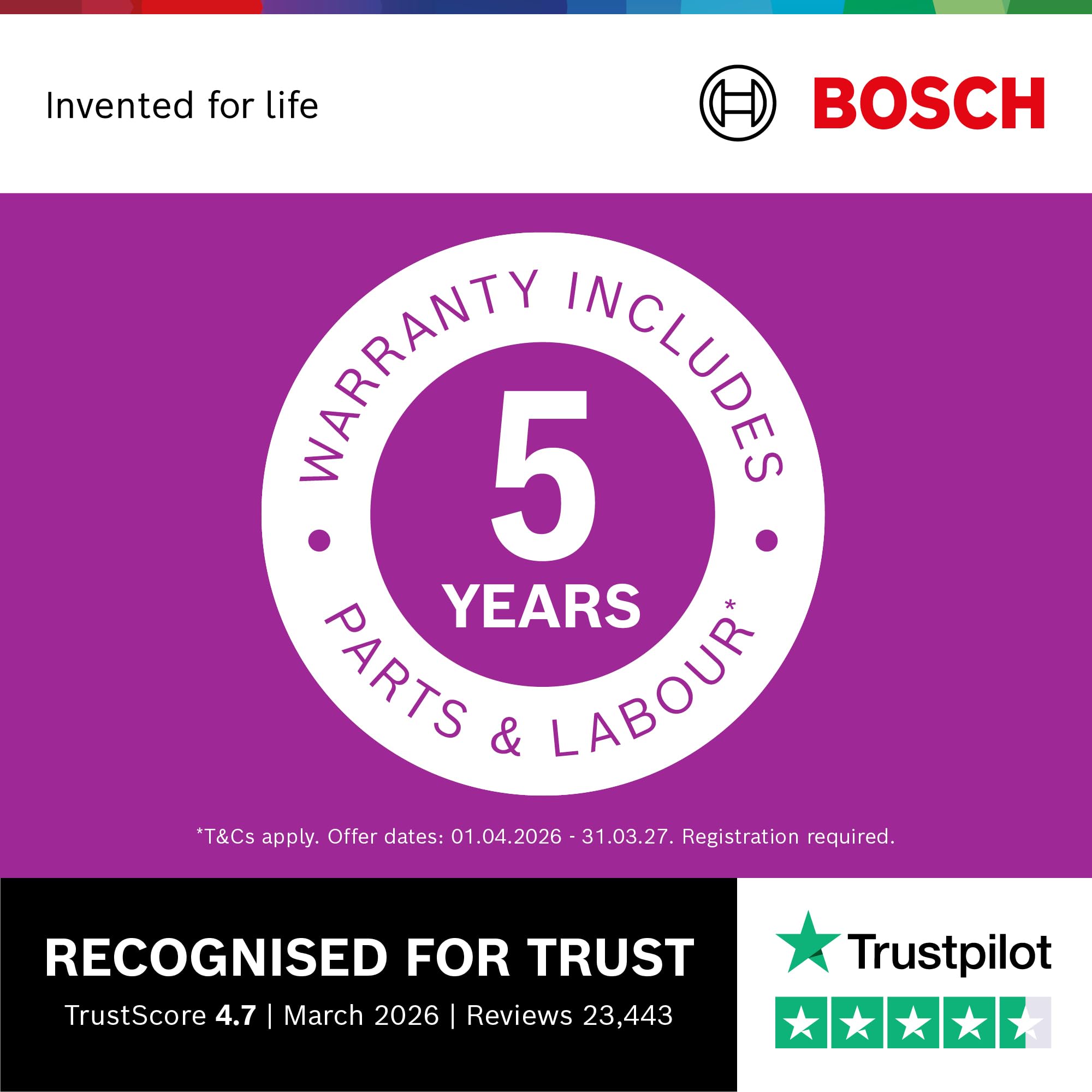 Bosch, Series 6, WGG254Z1GB, 10kg, 1400rpm Washing Machine with Iron Assist, Anti Stain, Active Water Plus, Eco Silence Drive, SpeedPerfect, LED Display, White with a Black door — view 2