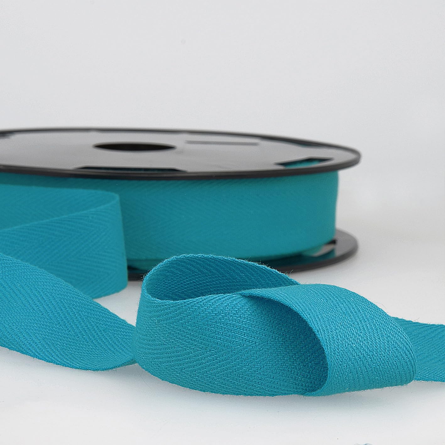 Teal 5m 100% Cotton Twill Tape - Soft Flexible Tape for Binding, Edging, Bunting, Aprons & Crafts - 14mm Wide - Packaged Length, No Joins - Giddy Square โ image 1