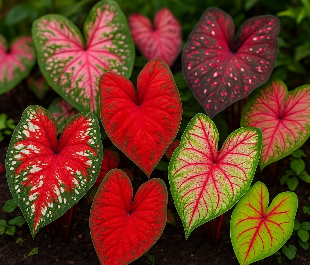 Caladium Bulbs Mixed Colors 24 Count