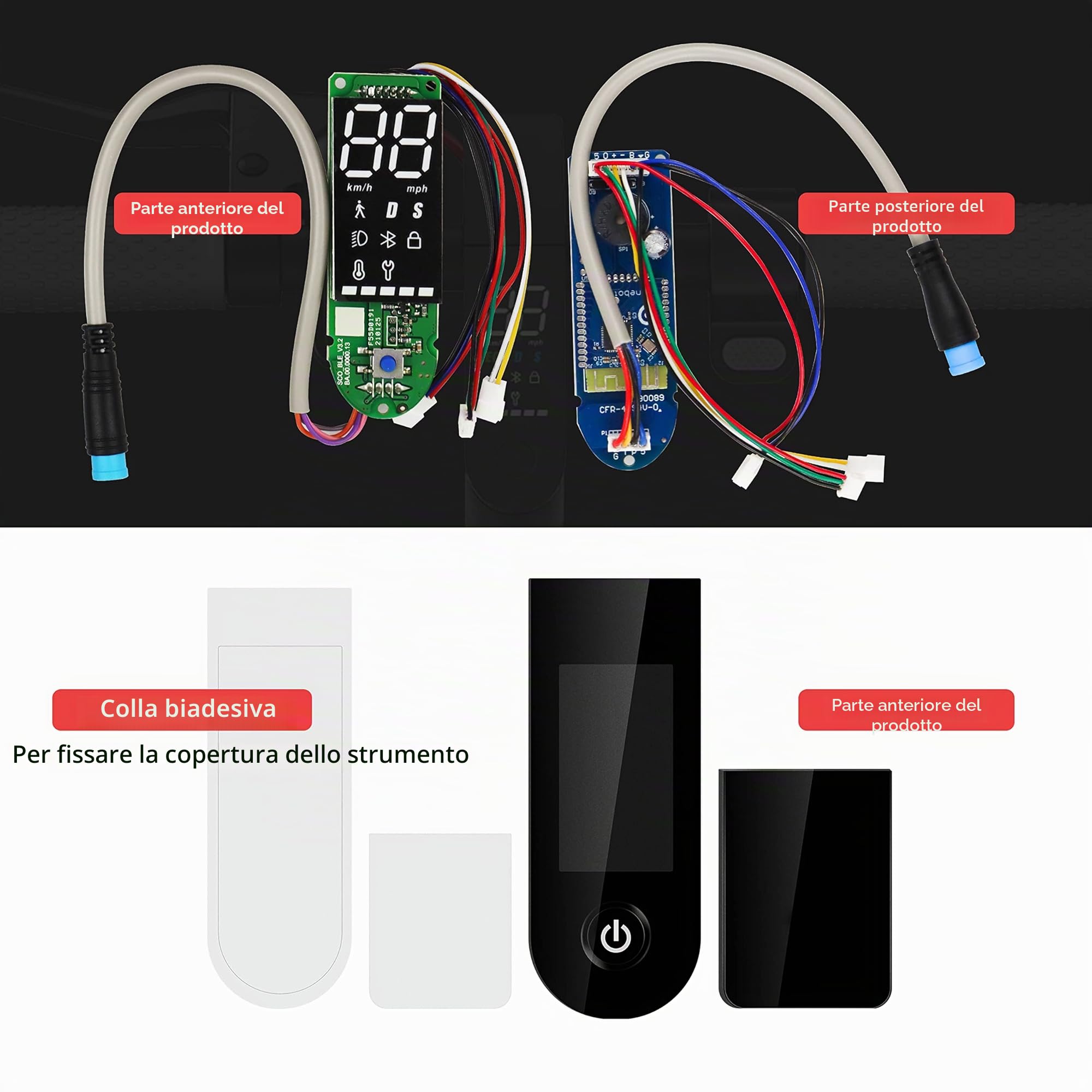 Tableau de Bord BLE électrique Scooter Tableau de Bord avec écran LED pour Trottinette électrique Xiaomi M365Pro Pro2 - Version