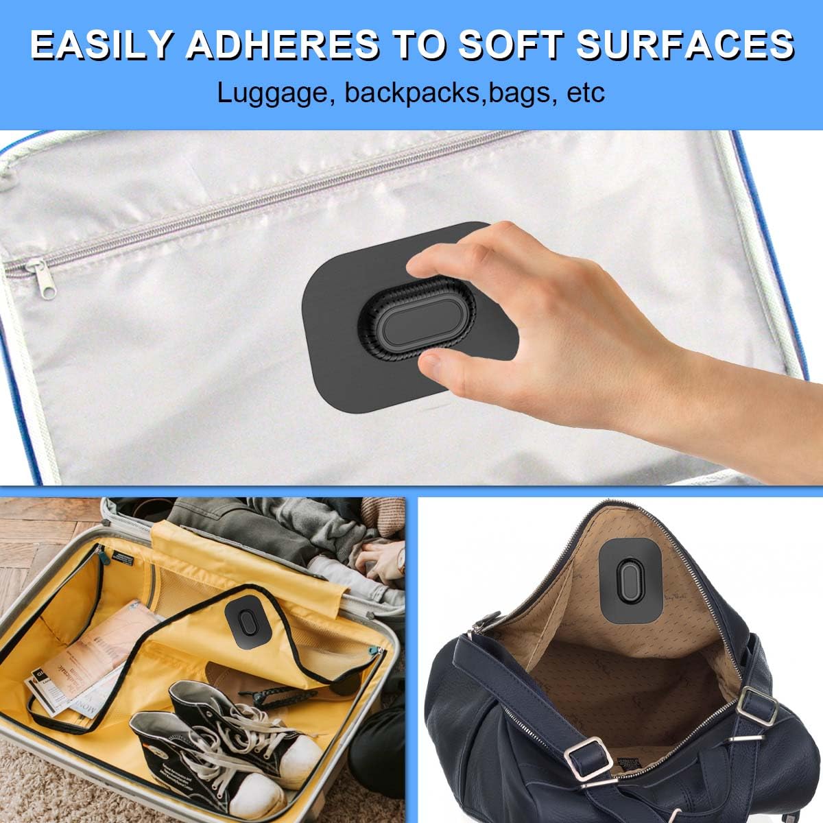Yotommi Porta Tracker Samsung Galaxy SmartTag2 (2023) - Custodia A Portafoglio In Silicone - Sottile E Flessibile - Confezione Da 2 (Nero) - 6