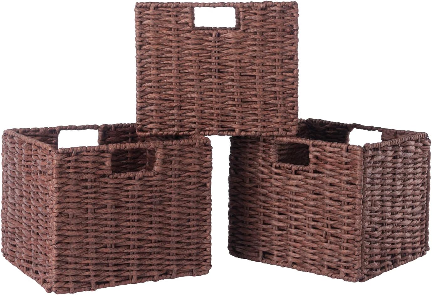WinsomeWood Tessa Basket, Walnut
