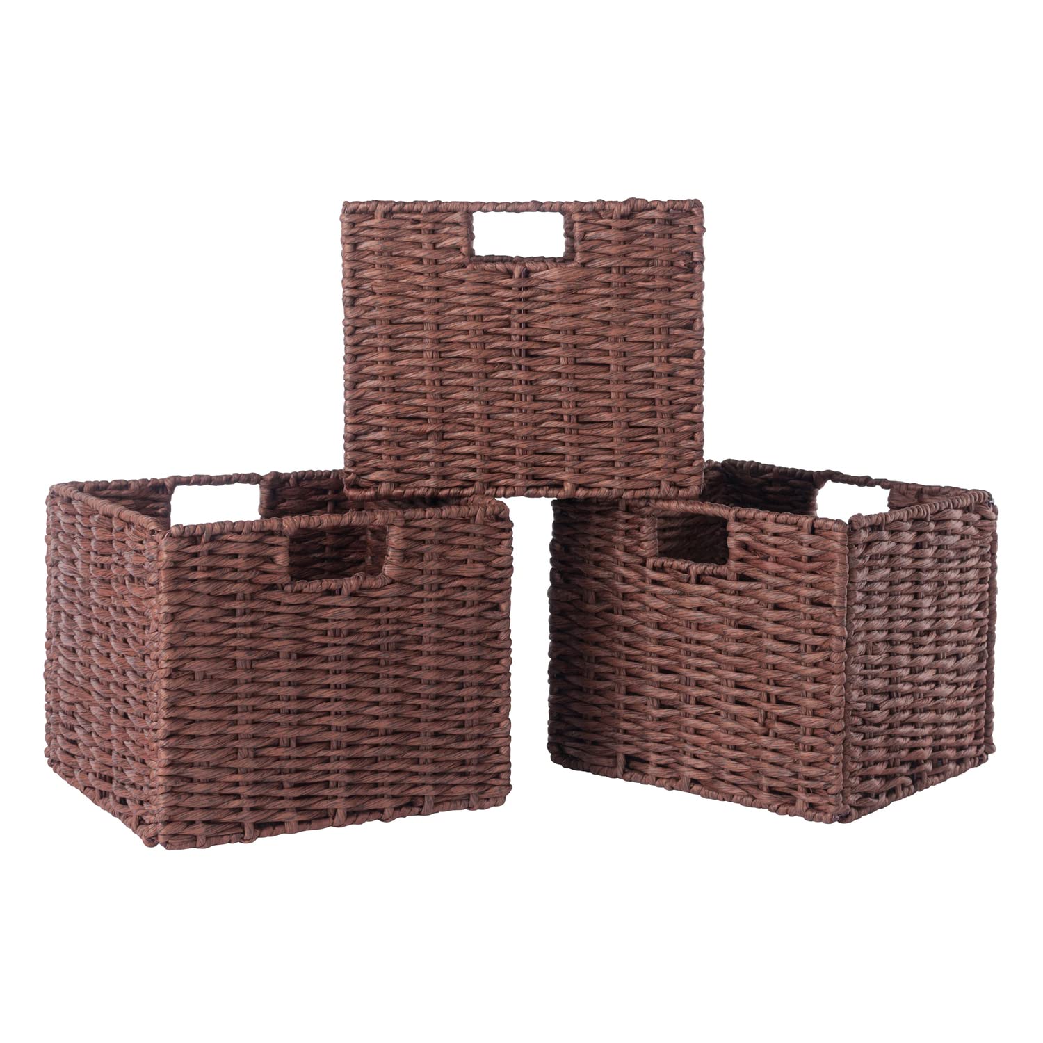 WinsomeWood Tessa Basket, Walnut