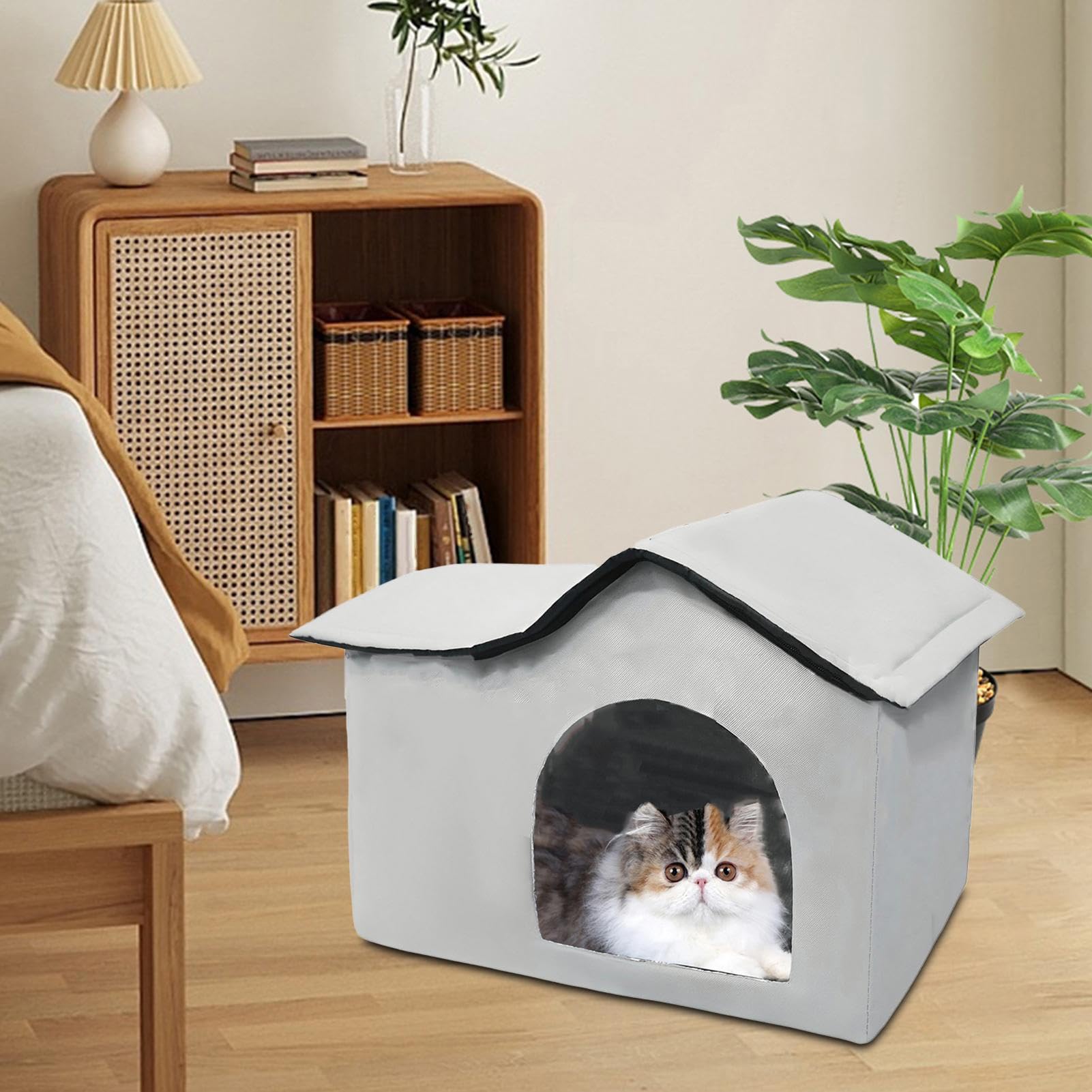 Maison Rafraîchissante pour Chat d'Extérieur - Refuge Rafraîchissant d'Extérieur Pour Animaux - Abri Pour Cages Avec Poches à Glaçons Pour Intérieur Extérieur Camping Jardin