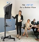 AX WABER Mobile TV Stand for 23-60 Inch LCD LED Flat/Curved Panel Screen TVs, Rolling TV Cart Holds up to 88Lbs Portable Stand with Shelf Rolling Floor Max VESA 400x400mm