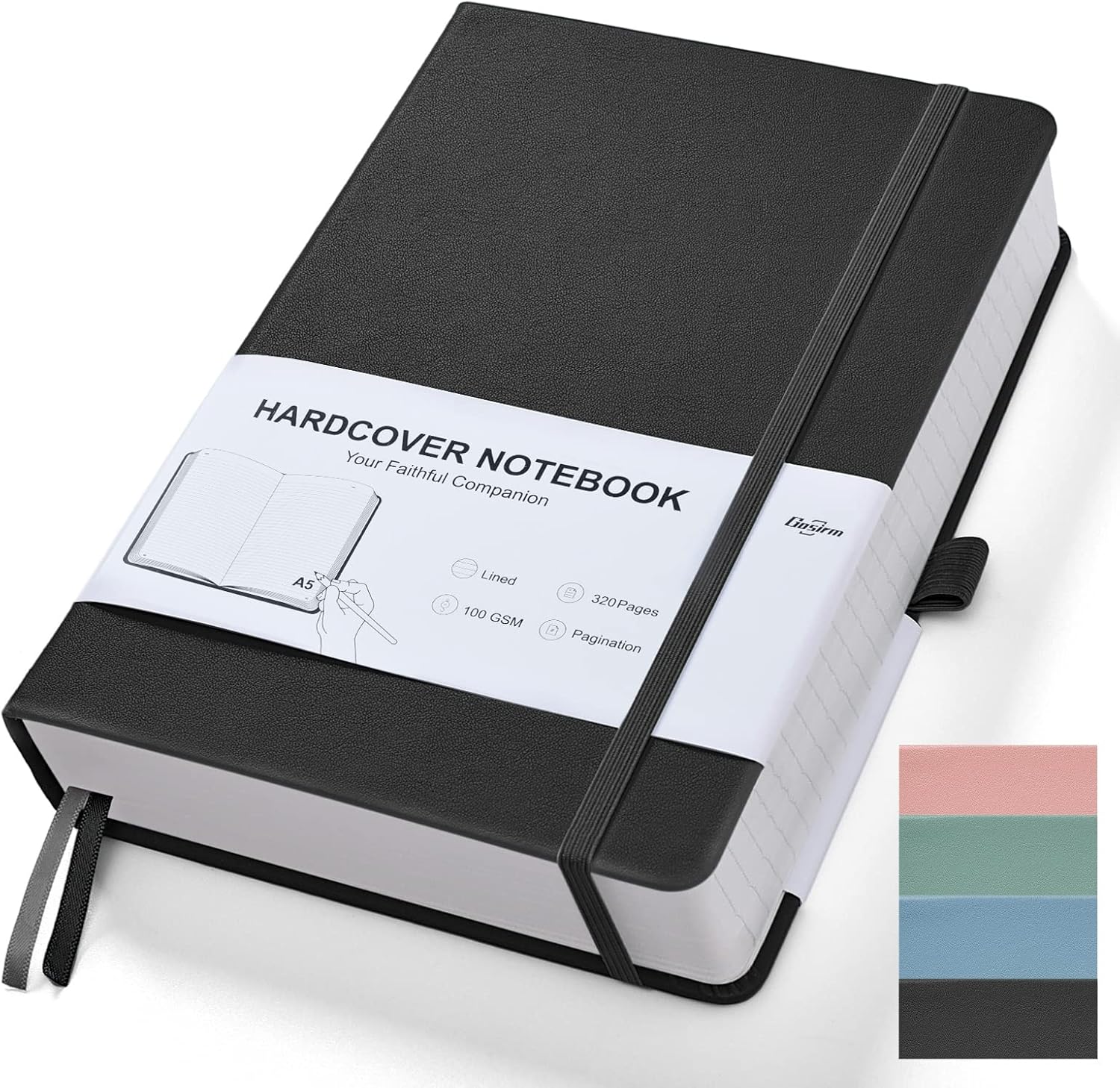 Taccuino A5 a righe, formato A5, 320 pagine, con copertina rigida