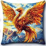 【Kit de taie d'oreiller au point de croix】 La taille de l'oreiller brodé est de 45 x 45 cm/18x18cin.Veuillez noter que ce paquet n'inclut pas le dos et le noyau de l'oreiller.Brodé sur un seul côté.