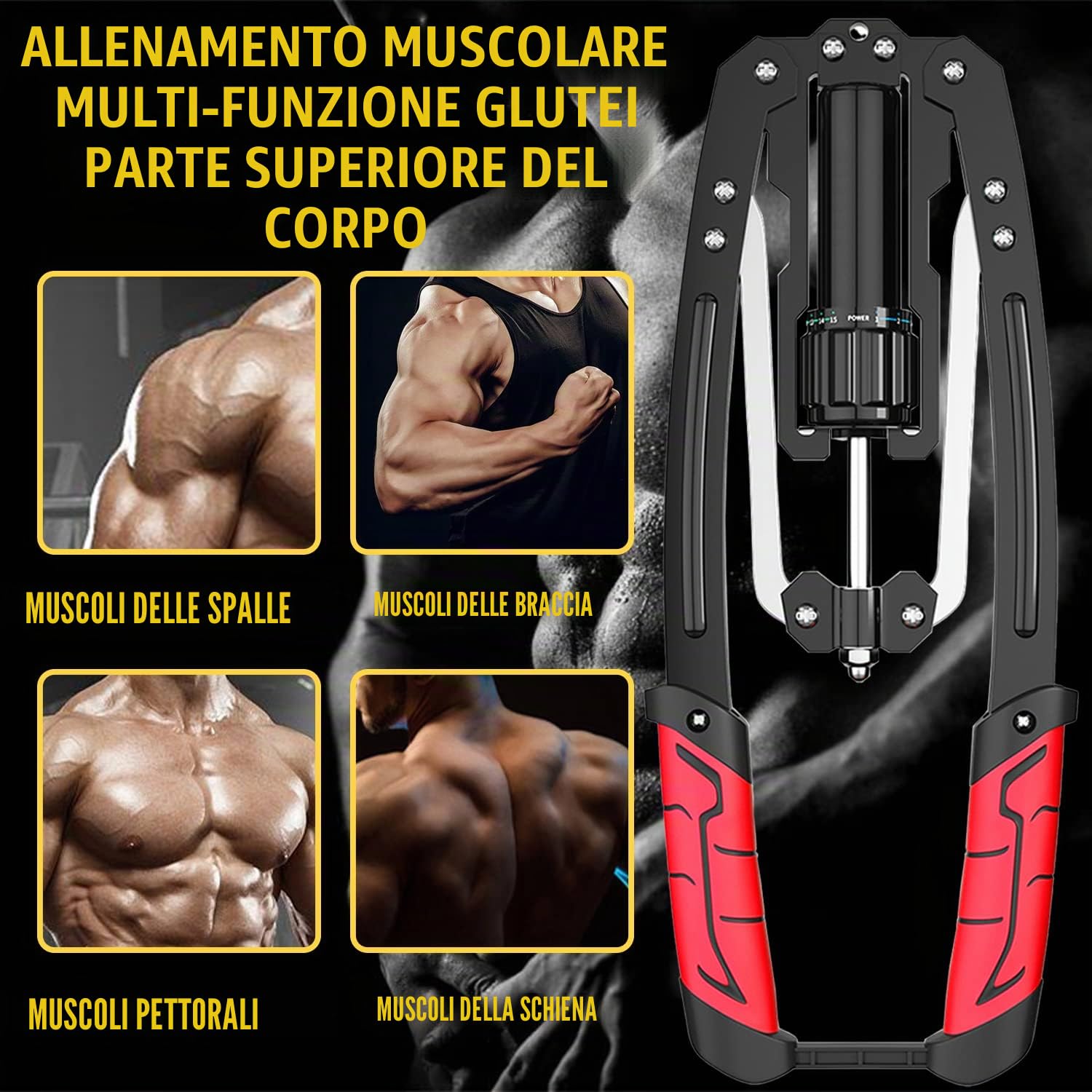 LEJIEYIN Power Twister di Potenza Idraulica Regolabile,Addestramento di Petto e Braccio Muscolo Pettorale Palestra Multifunzione Home Fitness